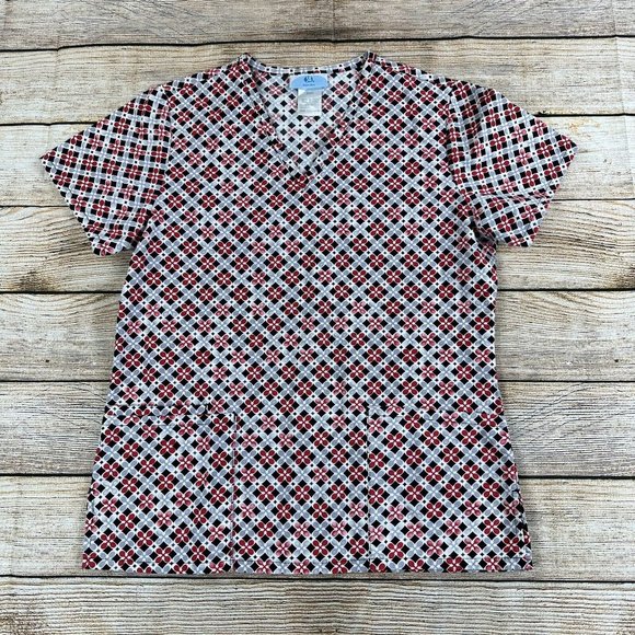 SB Scrubs Top Women Size Small Light Medical Uniform Top /w Multiple Pockets - Picture 1 of 7